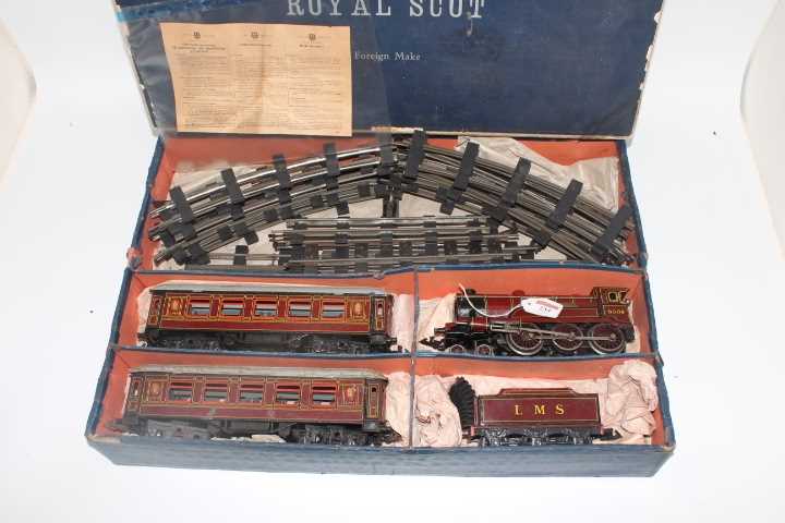 Bing Train, Royal Scot Train Set, clockwork comprising 4-6-0 Royal Scot No.6508 Loco and 6 wheeled - Image 15 of 15