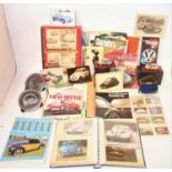 Two boxes containing a quantity of various VW related ephemera, trade catalogues, figurines, press