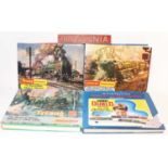 A collection of Hornby and Triang Hornby hardbacked books to include Hornby Dublo Trains by