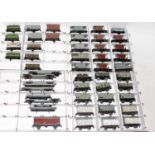 49 Hornby Dublo tinplate/diecast Post War wagons, a varied collection, quality ranging from (F-VG)