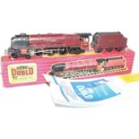 Hornby Dublo 2226 2-rail locomotive and tender "City of London", chassis and wheels appear almost