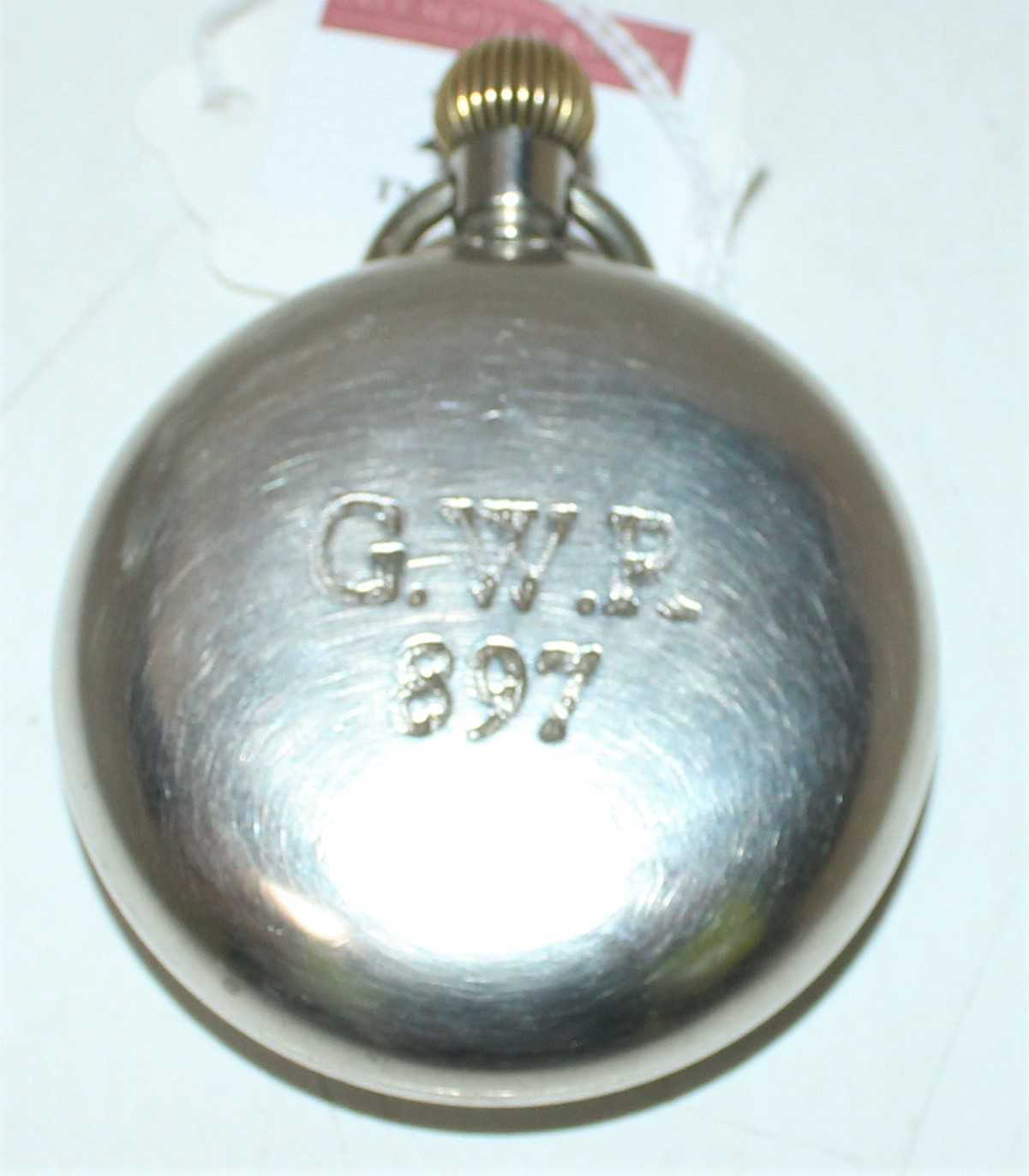 Great Western Railway POCKET WATCH engraved on the back cover “GWR 897" - Image 2 of 6