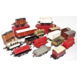 Tray containing 15 Hornby Wagons, various wages and conditions, including a Pre-War No.2 NE