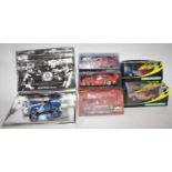 Six various boxed or plastic cased slot cars by Scalextric, Slot-It, and Fly Collectables,