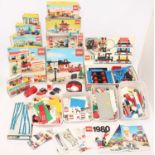 Two boxes containing a large collection of 1980s boxed and loose Lego, mixed examples to include No.