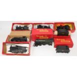 Tray containing six 0-6-0 & 4-4-0 Triang locos & diesel shunters: R52 3F; another with rear of