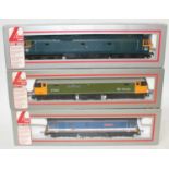 Three various boxed as issued Lima 00 gauge diesel locomotives, to include a Network South East