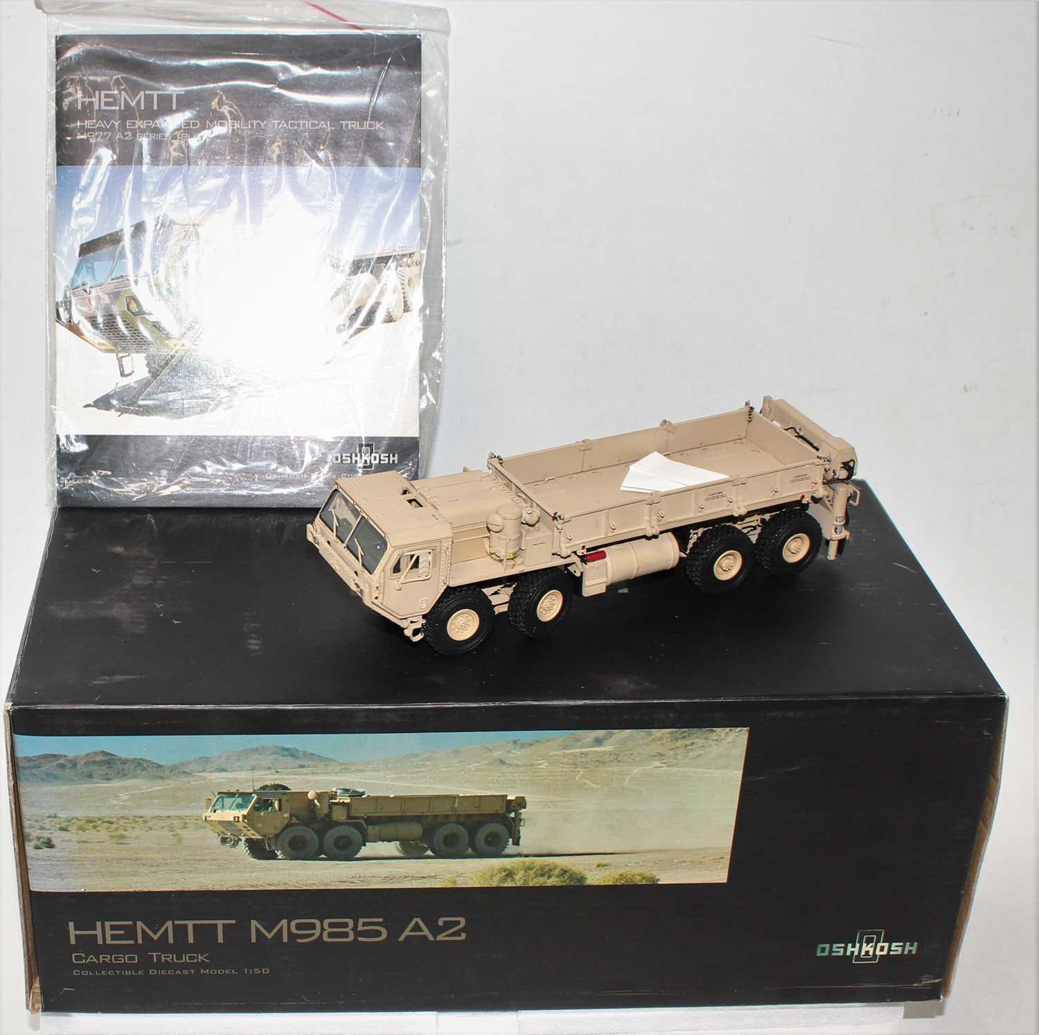 An Osh Kosh by TWH Collectables model No. TWH077 1/50 scale boxed diecast model of a Hemtt M985 A2 - Image 2 of 2