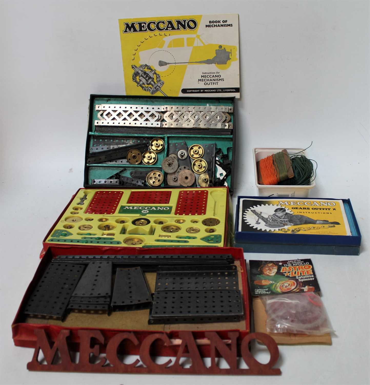 Meccano items: gears outfit 'A'; Mechanisms outfit; quantity of black Meccano, Meccano accessory - Image 2 of 3