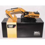 A Classic Construction Models (CCM) 1/48 scale diecast model of a Caterpillar 385CL tracked