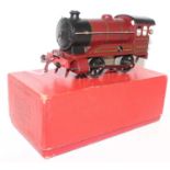 Hornby 1949-54 No.501 Clockwork Loco only, without tender, LMS Red No.5600, Sans Serif (VGNM-BGVG)