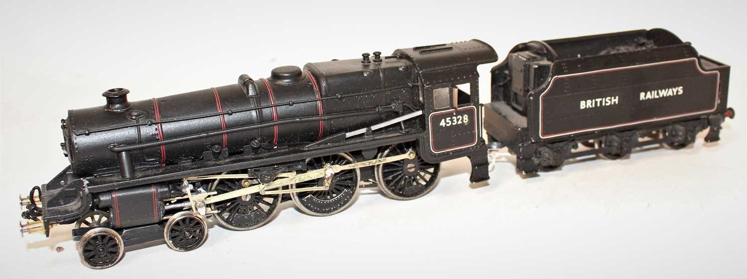 A 00 gauge white metal kit built model of a Stanier Black Five locomotive finished in British