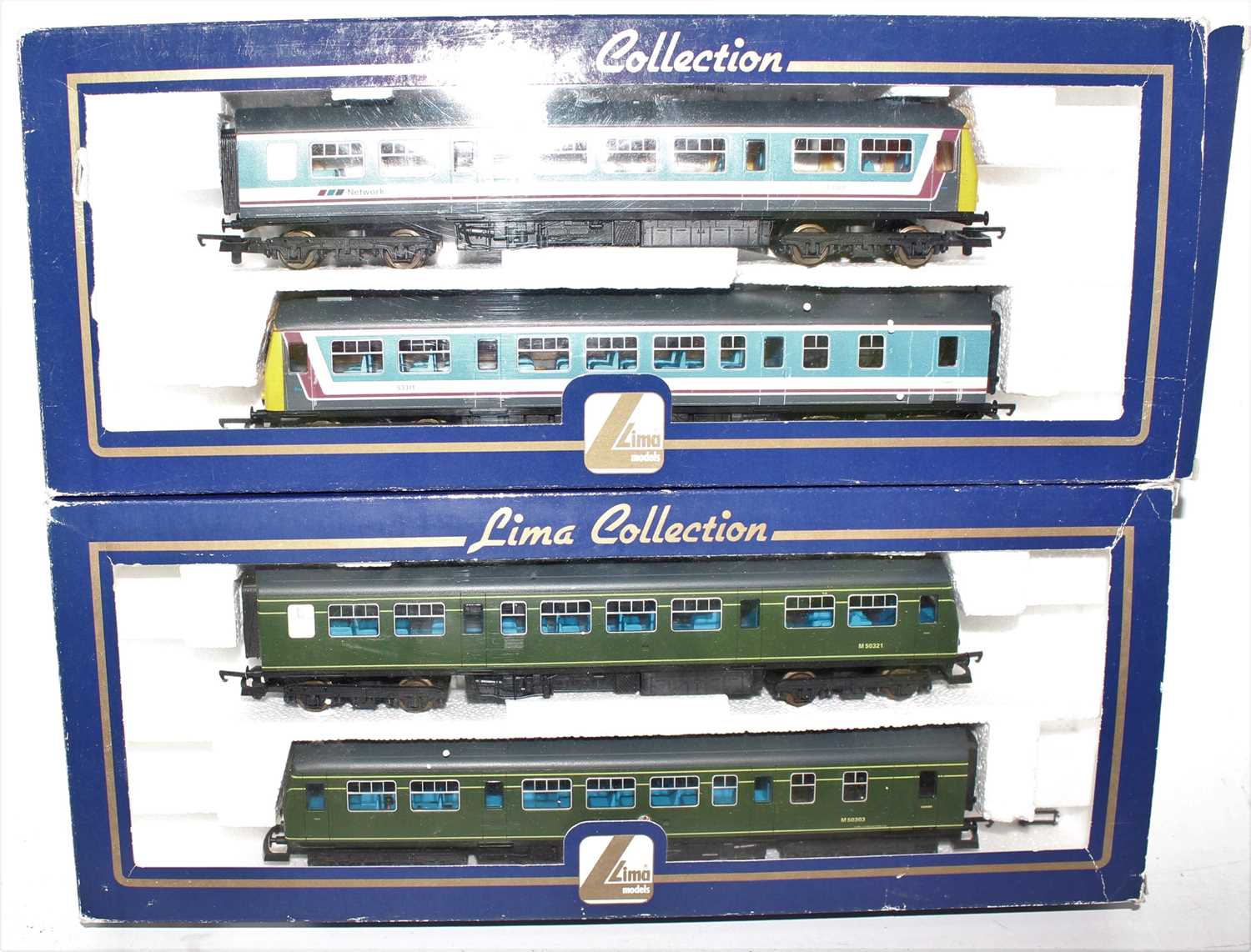 A Lima collection 00 gauge DMU 101 boxed group, two examples to include a Network South East DMU