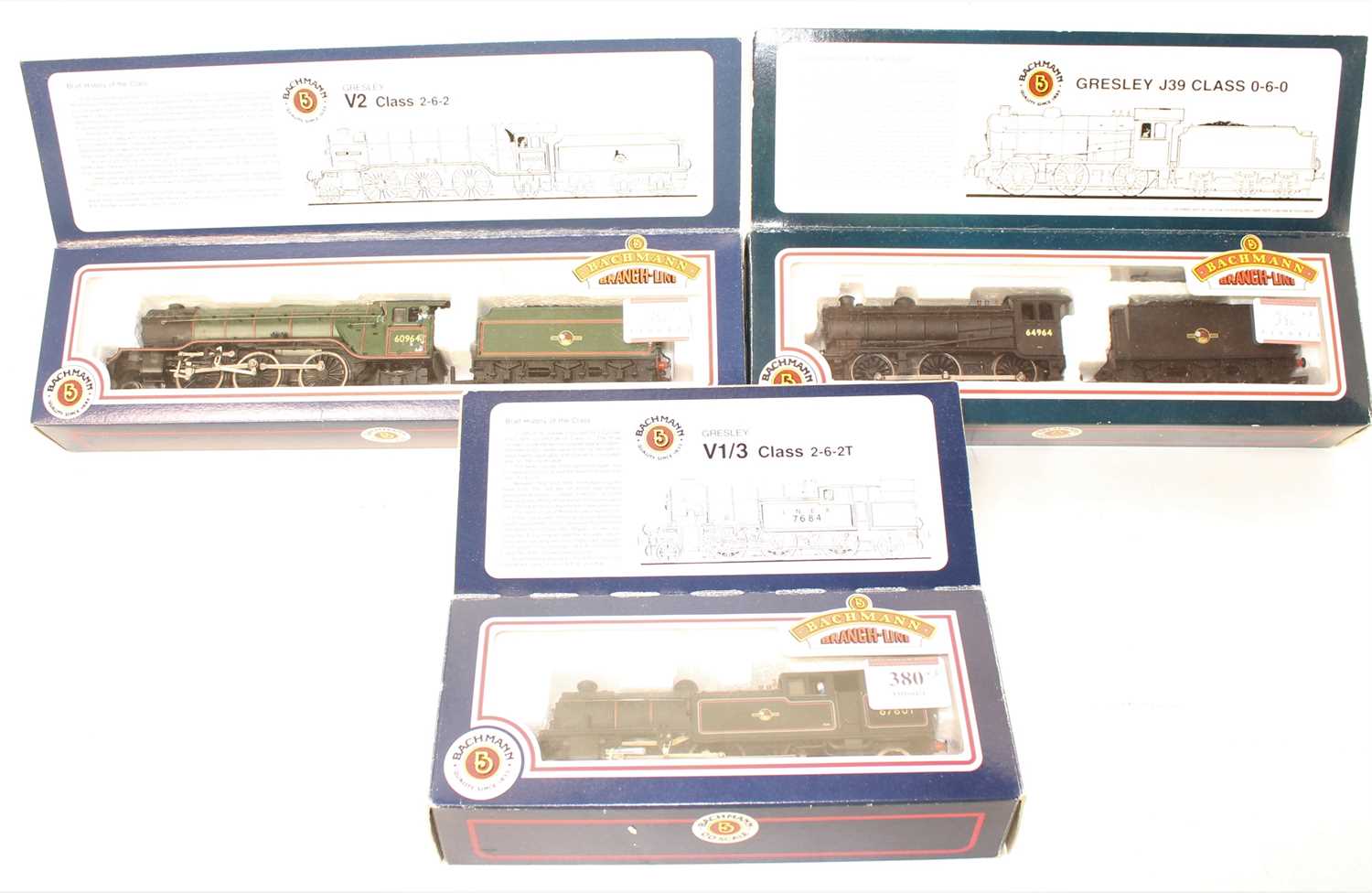 3 Bachmann Locos to include 31-602 V1 67601, Box Label is 67664 (E-BE), 31-551 V2 60964, box label