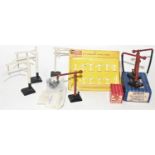 Hornby Dublo accessories, including 2 packs of 5025 gradient and mile posts, one boxed and one in