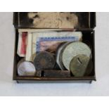 A small collection of coins and banknotes, to include South Africa 1892 2½ shillings, Netherlands