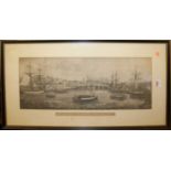Assorted pictures and prints to include topographical engraving, North View of the Quay at Great