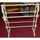 A painted beech towel rail