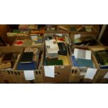 Five boxes of books to include: Tudor History, Poetry & Travel.