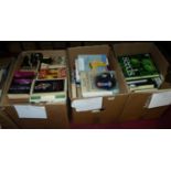 Four boxes of books to include: Gardening, Shakespeare and Tudor England, Paperback Fiction