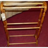 A modern pine towel rail