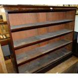 A mahogany low freestanding open bookshelf, width 114cmCondition report: Width 114cm, height