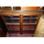 An early 20th century mahogany double door glazed bookcase, w.107cmCondition report: Width 107cm,