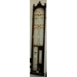 A reproduction Admiral Fitzroy's barometer, in glazed mahogany case, h.107cm