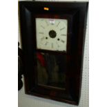 An American mahogany cased wall clock (a/f)