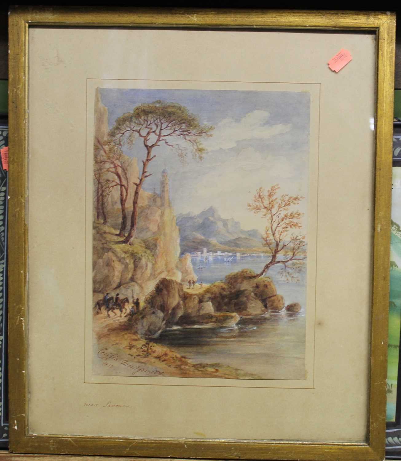 Cecilia Montgomery (1792-1879) - Near Savonna, watercolour, signed and dated 1852 lower left, 29 x - Image 3 of 4