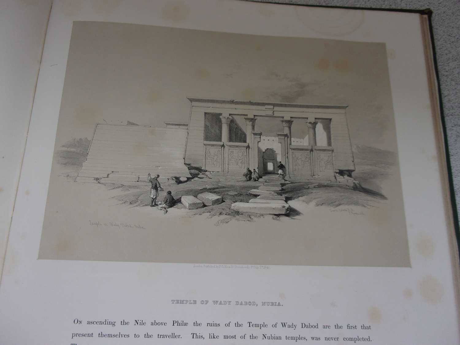 ROBERTS, David, R.A. Egypt & Nubia. F.G. Moon, London. 1846 & 1849. 1st standard edition. 2 vols, - Image 34 of 41