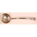 A modern silver soup ladle, in the Old English pattern, with reeded edge, 9.9oz, maker Garrard &