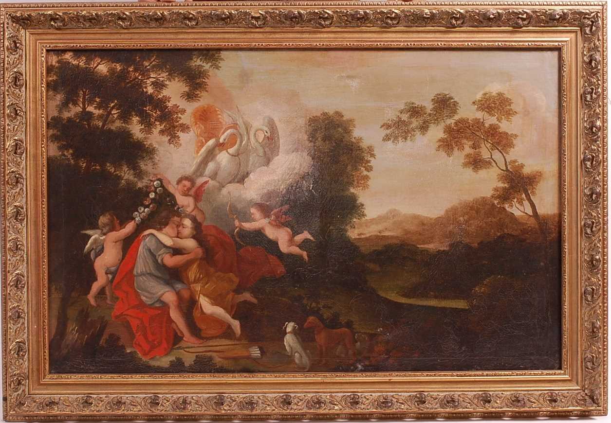 18th century continental school - Allegorical landscape scene, oil on canvas (re-lined and re- - Image 2 of 8