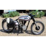 A 1957 Norton OHC International Model 30, engine number 74042, bore and strike given as 79x100,