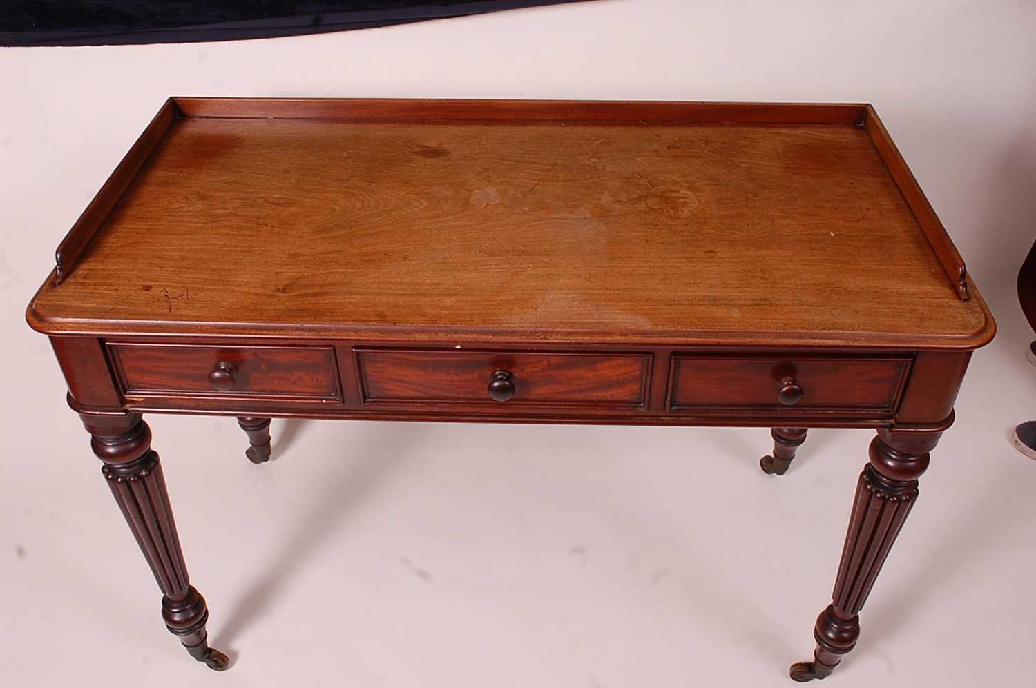 A Victorian mahogany side table by T. Willson of Great Queen Street, London, stamped to the frieze - Image 2 of 5