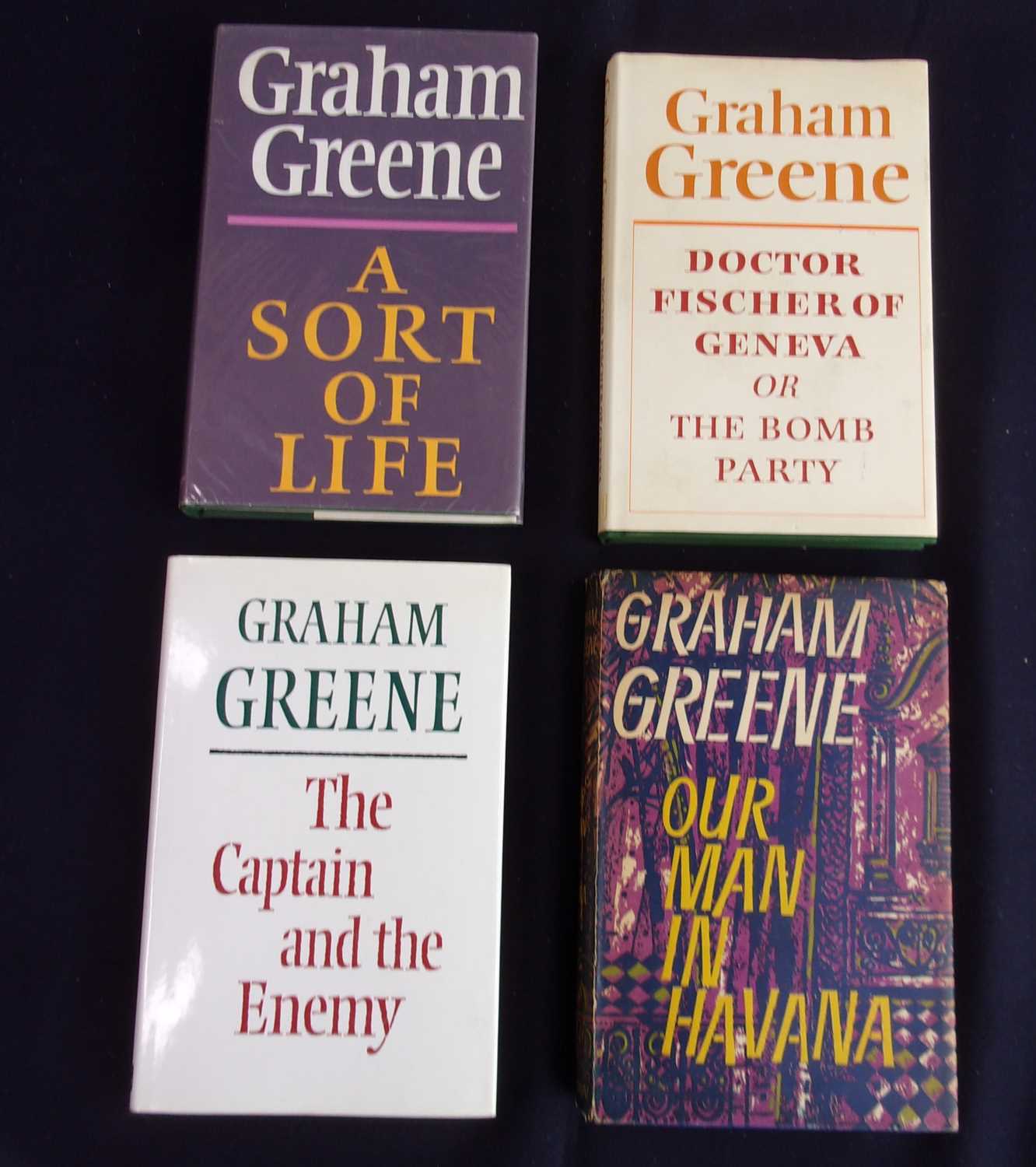 GREENE, Graham. ‘Our Man in Havana’, ‘A Sort of Life’ and 2 others. 4 1st edition titles,