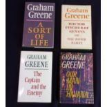 GREENE, Graham. ‘Our Man in Havana’, ‘A Sort of Life’ and 2 others. 4 1st edition titles,