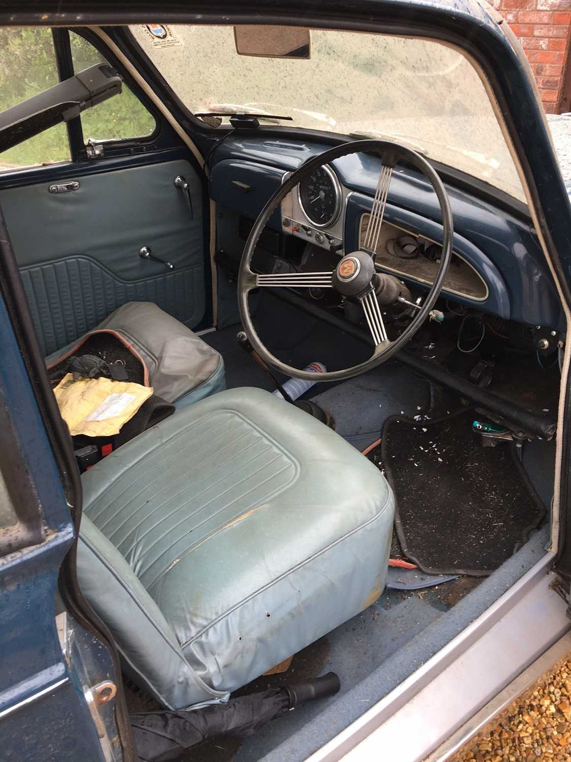 A 1967 Morris Minor Saloon Registration No. LOE 473F Chassis No. A2S51195835 In blue. Odometer 40070 - Image 12 of 22