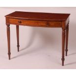 A circa 1825 plum-pudding mahogany bowfront side table by Wilkinson & Sons of Ludgate Hill,