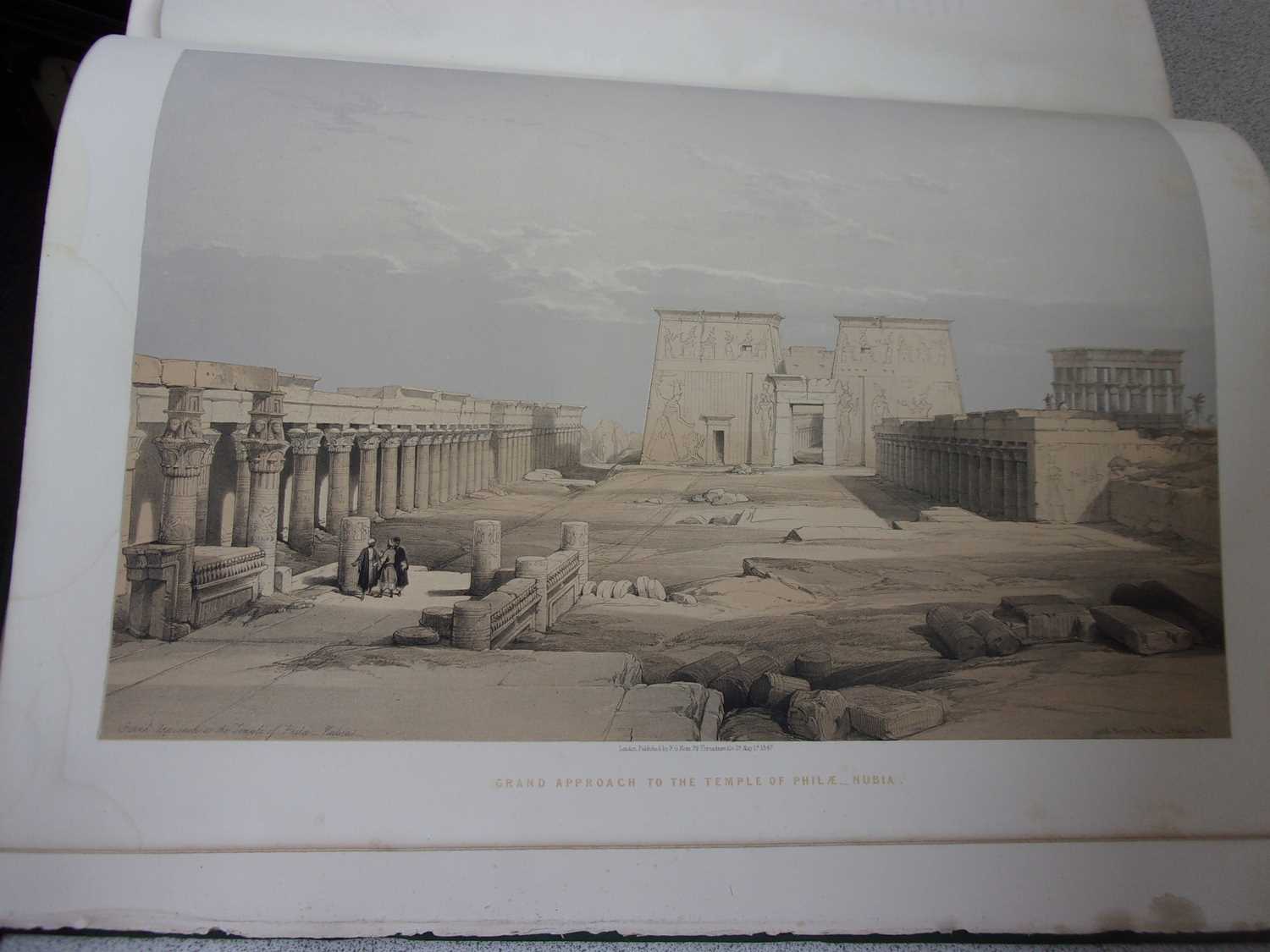 ROBERTS, David, R.A. Egypt & Nubia. F.G. Moon, London. 1846 & 1849. 1st standard edition. 2 vols, - Image 11 of 41