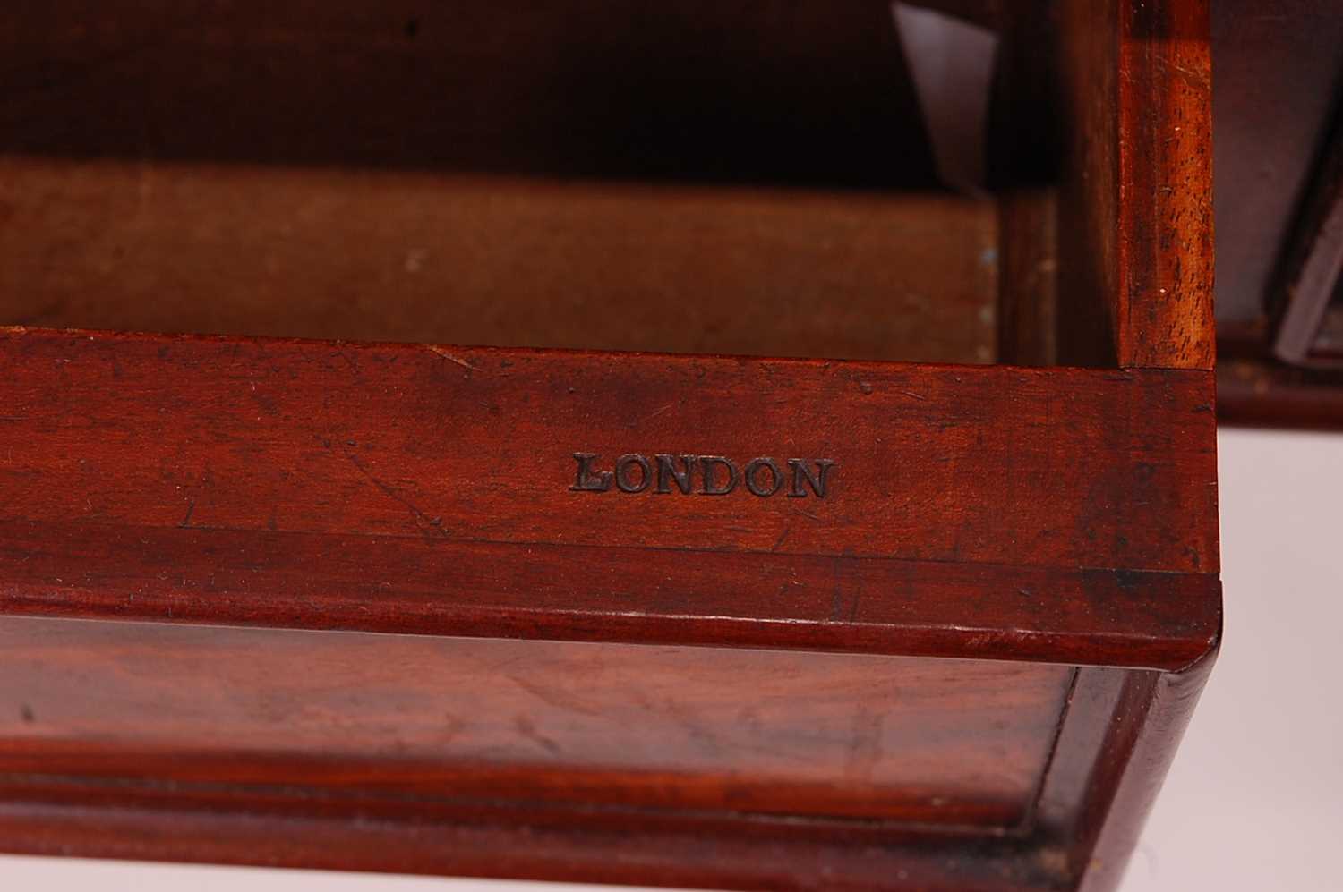 A Victorian mahogany side table by T. Willson of Great Queen Street, London, stamped to the frieze - Image 4 of 5