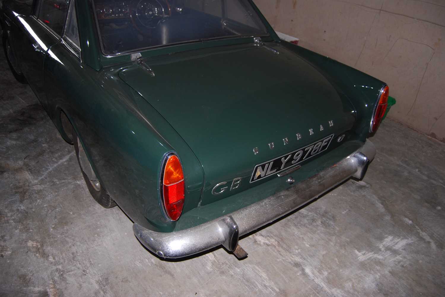 A 1968 Sunbeam Alpine Series V GT Reg No. NLY978F Chassis No. B395016307GTOD Green with Black - Image 9 of 43