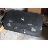 A rexine bound vintage car trunk