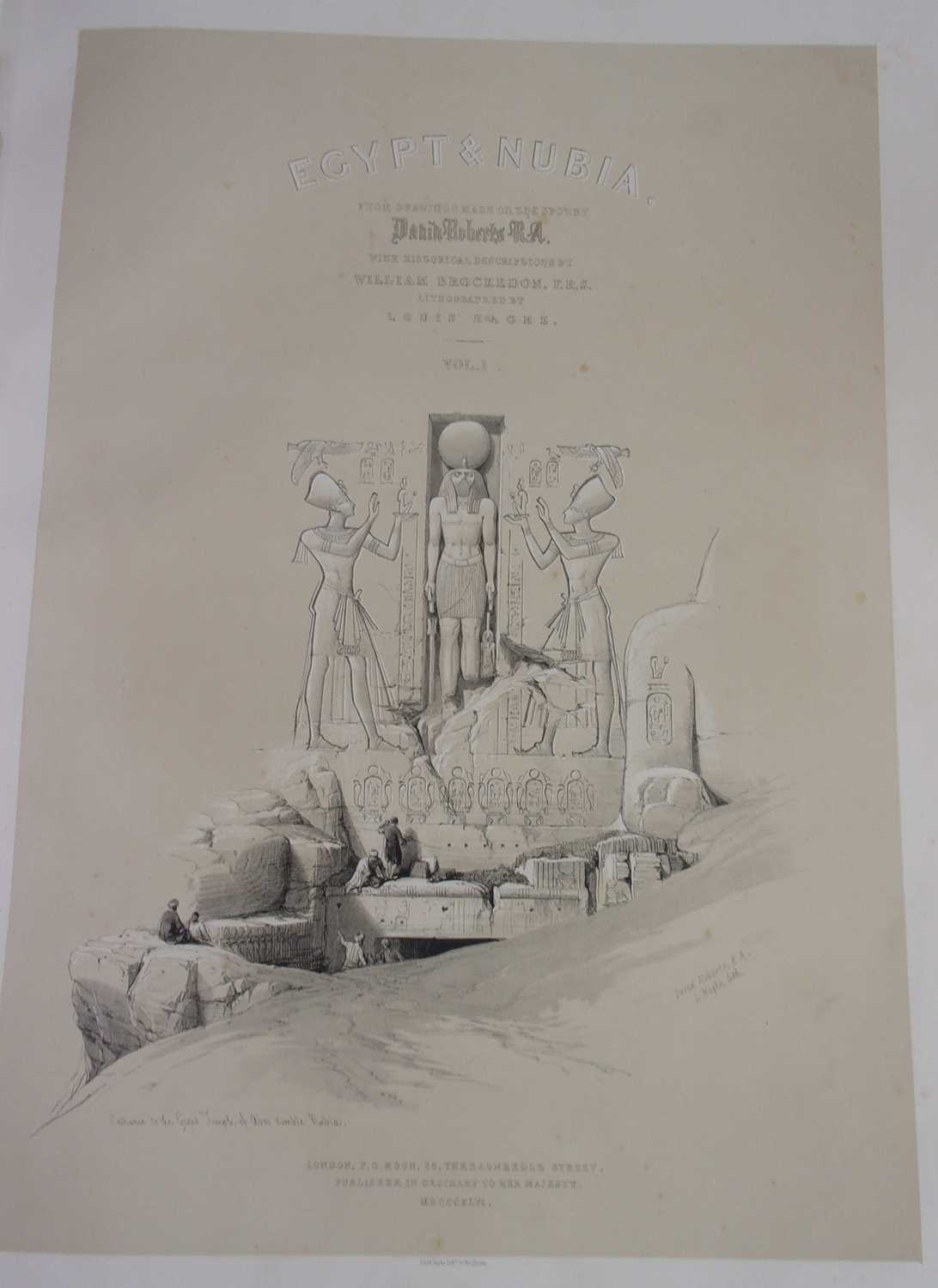 ROBERTS, David, R.A. Egypt & Nubia. F.G. Moon, London. 1846 & 1849. 1st standard edition. 2 vols, - Image 2 of 41