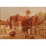 Walter Daniel Batley (1850-1936) - St Matthew's Gate, Ipswich, 1730, oil on canvas, signed lower