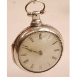 John Richards of Walsall - an early 19th century gent's silver pair-cased pocket watch, having