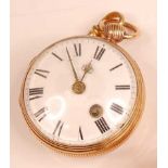 Richard Cripps of Bath - a 19th century gold plated gent's pocket watch, having engine turned