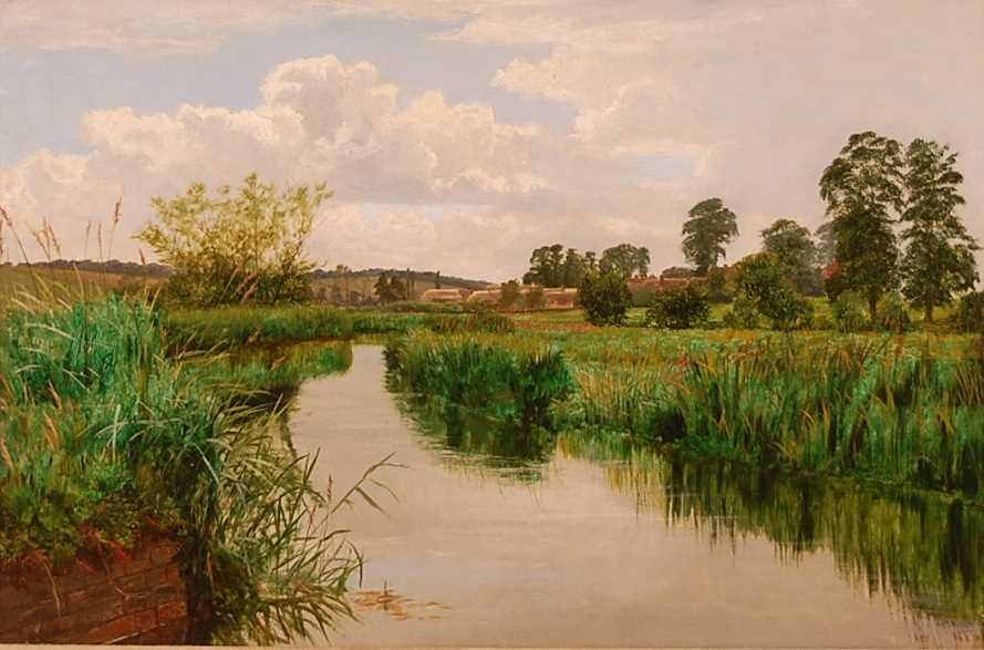 Henry John Kinnaird (act.1880-1920) - The River Thames at Pangbourne, oil on canvas (re-lined),