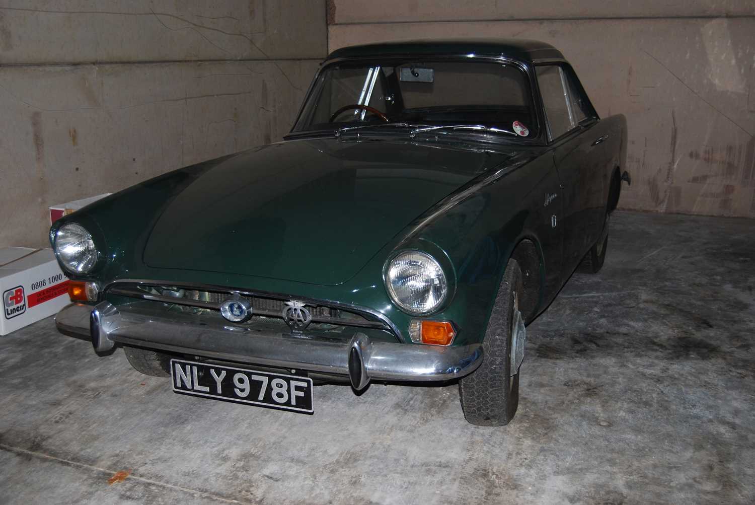 A 1968 Sunbeam Alpine Series V GT Reg No. NLY978F Chassis No. B395016307GTOD Green with Black - Image 7 of 43