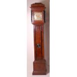 Thomas Bevan of Marlboro' - an 18th century walnut longcase clock, having a square brass 10" dial,